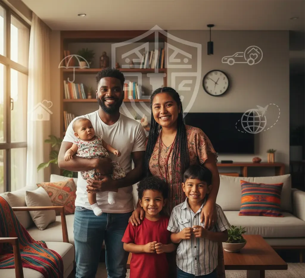 Especialistas en  <span class="text-brand-purple ">proteger</span> a  <span class="text-brand-purple ">familias</span> y  <span class="text-brand-purple ">viajeros</span> de  <span class="text-brand-purple ">Latinoamérica</span> con soluciones 360°. 